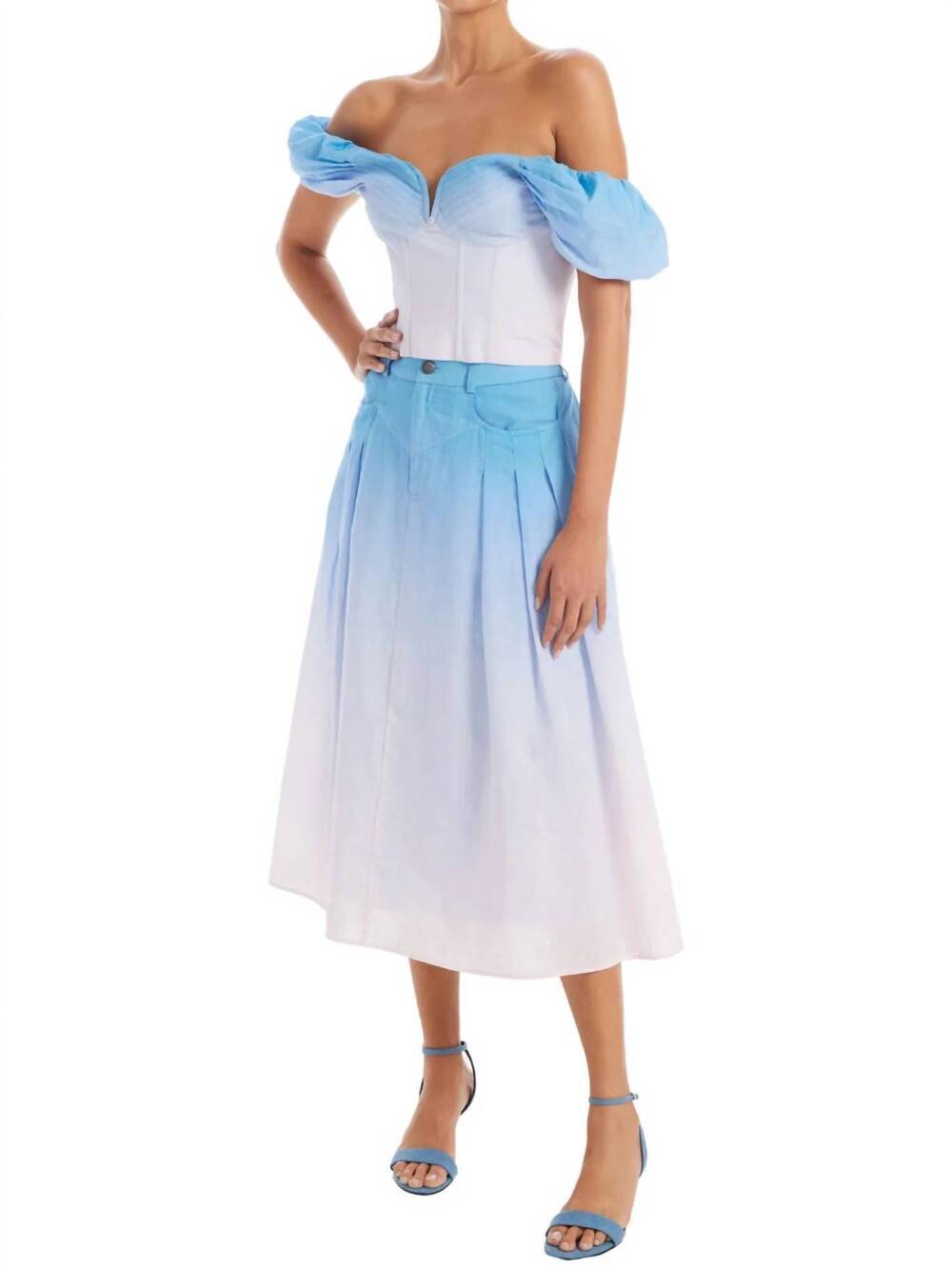NEW ALLISON greta midi skirt in dusk ombre